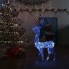 Acrylic Reindeer Christmas Decoration 140 LEDs 4 ft Blue