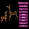 Acrylic Reindeer Family Christmas Decoration 160 LED Colorful