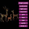Acrylic Reindeer Family Christmas Decoration 300 LED Colorful