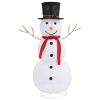 Decorative Christmas Snowman Figure LED Luxury Fabric 4 ft