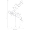 Acrylic Christmas Flying Reindeer&Sleigh 102.4"x8.3"x34.3" Warm White