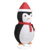 Decorative Christmas Snow Penguin Figure LED Luxury Fabric 6 ft