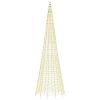 Christmas Tree Light on Flagpole 1534 LEDs Warm White 196.9"