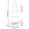 Metal Christmas Tree for Decoration Black 35.4"