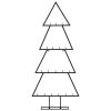 Metal Christmas Tree for Decoration Black 35.4"