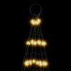 Christmas Tree Light on Flagpole 1534 LEDs Warm White 196.9"