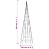 Christmas Tree Light on Flagpole 3000 LEDs Blue 315"