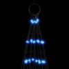 Christmas Tree Light on Flagpole 1534 LEDs Blue 196.9"