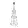 Christmas Tree Light on Flagpole 1534 LEDs Blue 196.9"