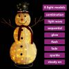 Decorative Christmas Snowman Figure LED Luxury Fabric 4 ft