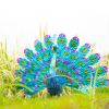Alpine Garden Art Metal Peacock Statue