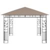 Gazebo with Mosquito Net 9.8'x9.8'x9' Taupe 0.6 oz/ft²