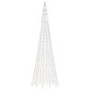 Christmas Tree Light on Flagpole 1534 LEDs Cold White 196.9"