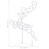 Acrylic Christmas Flying Reindeer&Sleigh 102.4"x8.3"x34.3" Warm White