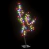 Christmas Tree 128 LEDs Colorful Light Cherry Blossom 4 ft