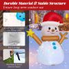 4 Feet Inflatable Christmas Snowman with 360° Rotating Colorful LED Light