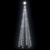 Christmas Cone Tree Cold White 136 LEDs Decoration 2x8 ft
