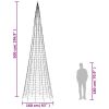 Christmas Tree Light on Flagpole 1534 LEDs Warm White 196.9"