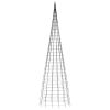 Christmas Tree Light on Flagpole 3000 LEDs Cold White 315"