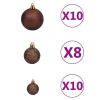 Christmas Garland with LEDs&Ball Set Green 65.6' PVC