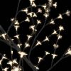 Christmas Tree 128 LEDs Warm White Light Cherry Blossom 4 ft