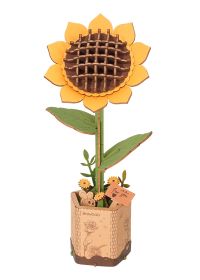 Rowood Wooden Flower Bouquet Puzzle Hand-Make Eco-friend Materials romantic Gift (style: TW011)