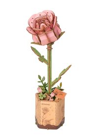Rowood Wooden Flower Bouquet Puzzle Hand-Make Eco-friend Materials romantic Gift (style: TW041)