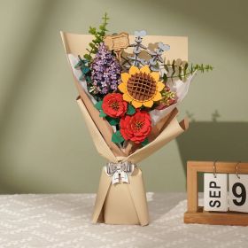 Rowood Wooden Flower Bouquet Puzzle Hand-Make Eco-friend Materials romantic Gift (style: TW01H)