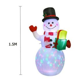 1.5m Giant Inflatable Snowman Led Glowing 1.8m Navidad Infallible Santa (size: S)