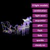 Reindeers & Sleigh Christmas Decoration 160 LEDs 51.2" Acrylic