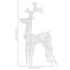Reindeer Christmas Decoration 90 LEDs 2x1x3 ft Acrylic