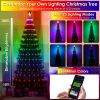 LED Lights Collapsible Christmas Tree Light with Remote App Control IP65 Waterproof Customized Multi-Color Mode Timer Setting Work with Alexa Google